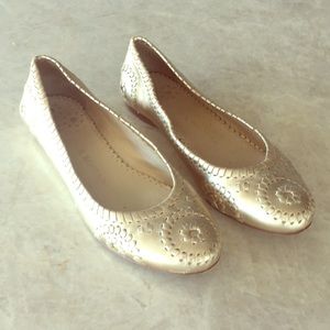 Jack Rogers, Gold Flats, Sz 8 M
